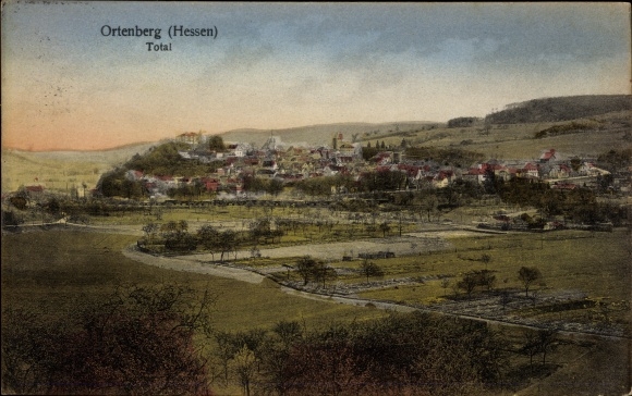 PC Ortenberg im Wetteraukreis Hessen, total view of the village