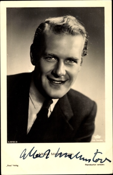 Postcard Actor Albert Matterstock, Tobis Film Nr A 2518 2, portrait