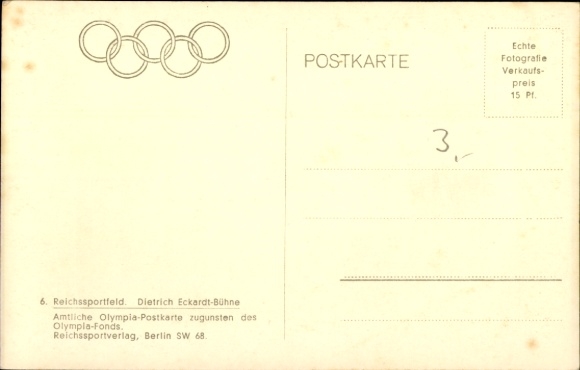 Postcard Berlin Charlottenburg Westend, Reichssportfeld, Dietrich Eckardt Stage