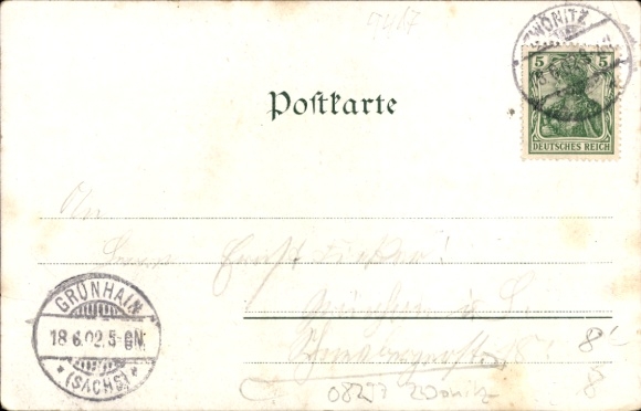 Passepartout Postcard Niederzwönitz Zwönitz in the Ore Mountains Saxony, Bad Gutenbrunn, bathhouse
