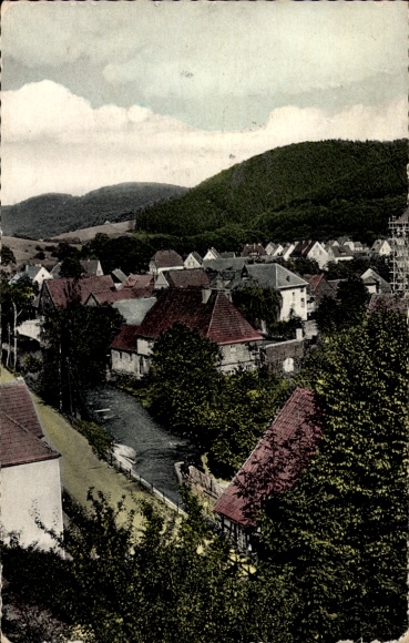 Postcard Hachen Sundern in Sauerland, PC with view of houses, trees, hills