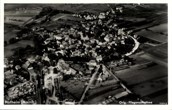 Ansichtkaart Hofheim in Neder-Franken, luchtfoto