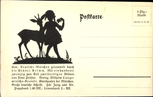 Artist Postcard The wise farmer's daughter, fairy tale, Grimm