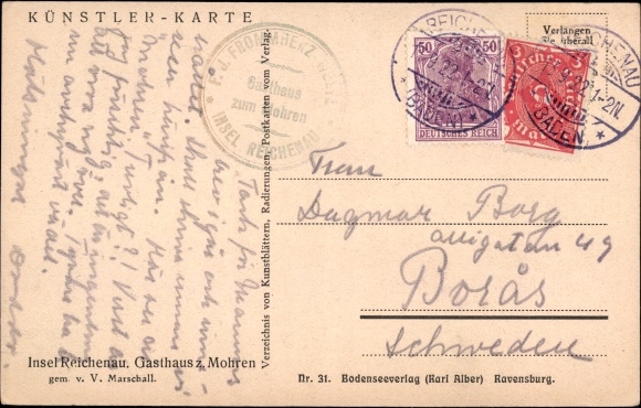 KP artysty Marshal, V., wyspa Reichenau, zajazd do Mohren