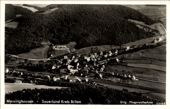 Postcard Messinghausen Brilon in Sauerland, aerial photograph 23388