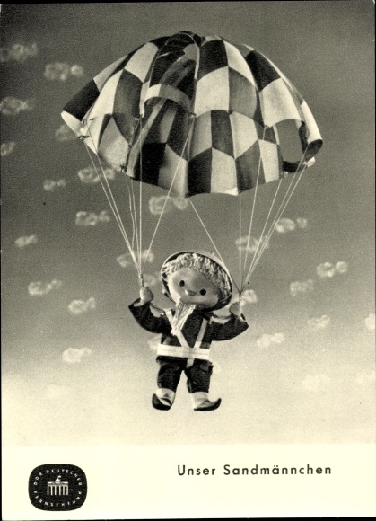 Ak Unser Sandmännchen, Sandmann, Fallschirm, DDR Deutscher Fernsehfunk, S 78