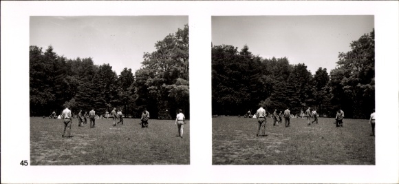 Stereo Raumbild Foto Die NS-Musterbetriebe 1937-38 Nr. 45 Weberei Becker & Bernhard, Langenfeld Rhld