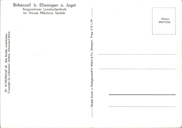 Postcard Birkenzell Stödtlen, aerial photograph