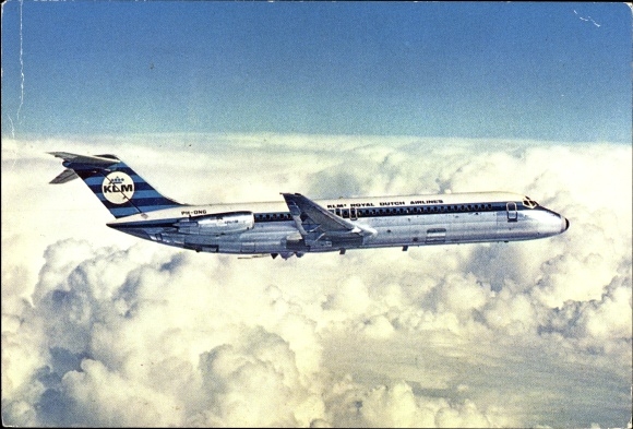 Postcard passenger aircraft, DC-9-30, KLM