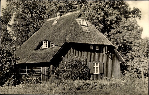 Postcard Prerow Darß Ostsee, Eschenhaus from 1779, nature reserve