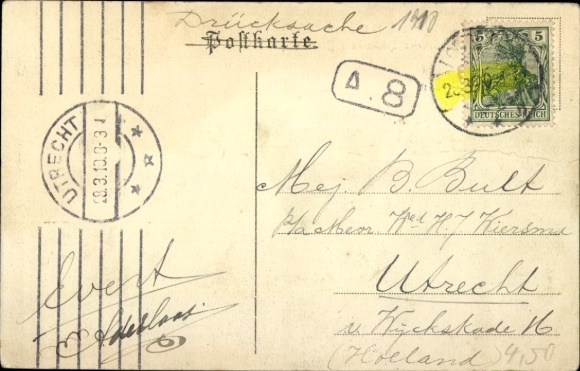 Postcard Hinsbeck Nettetal on the Lower Rhine, Krickenbeck Castle, north side
