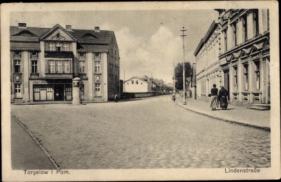 Ak Torgelow an der Uecker, Lindenstraße, Litfaßsäule