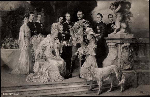 Artist PC Keller, Ferdinand, German Imperial House under Kaiser Wilhelm II, greyhound