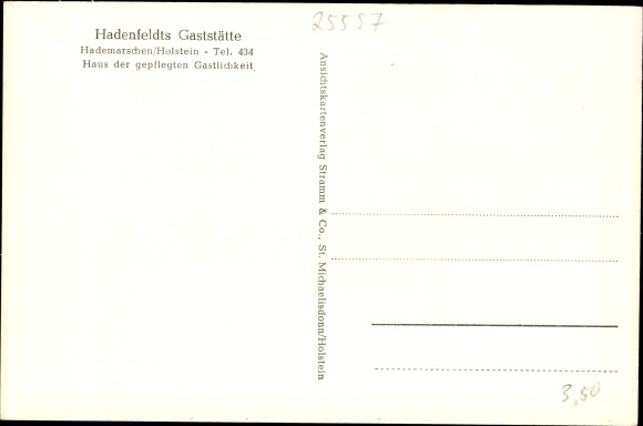 Postcard Hademarschen in Holstein, Hadenfeldt&#39;s restaurant, interior