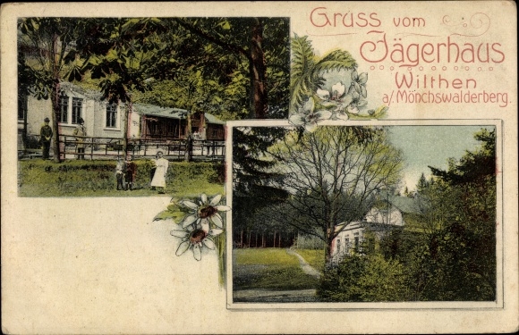 Ak Wilthen im Kreis Bautzen Sachsen, Jägerhaus auf dem Mönchswalder Berg