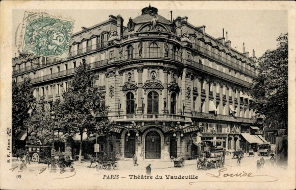 Ansichtkaart Parijs XVII., Théâtre du Vaudeville