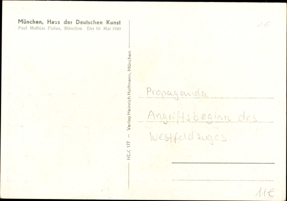 Artist PC Padua, Paul Mathias, May 10, 1940, HDK 177