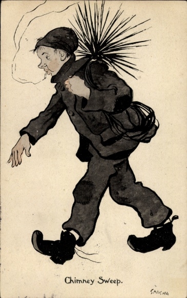 Künstler Ak Schornsteinfeger, Chimney Sweep