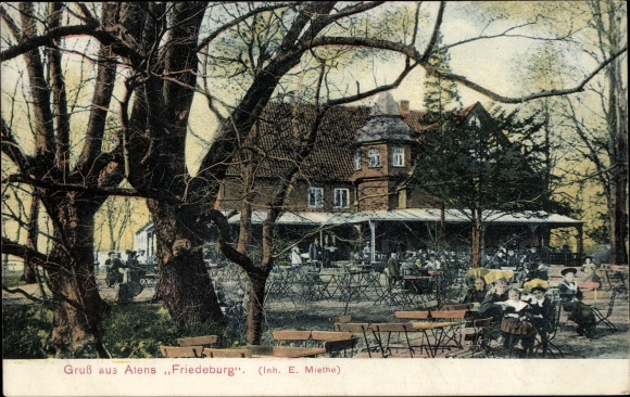 Postcard Atens Nordenham in the Oldenburger Land, inn Friedeburg
