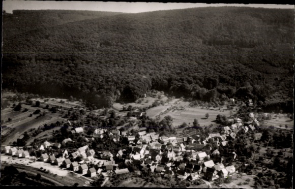 Postcard Sulzbach Malsch near Karlsruhe, aerial photograph
