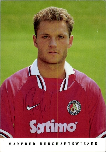 Autogrammkarte Fußballer Manfred Burghartswieser, FC Augsburg, Autogramm