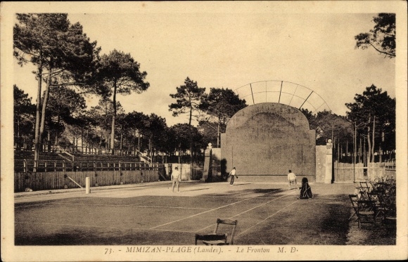 Postcard Mimizan Plage Landes, Le Fronton, Pelota