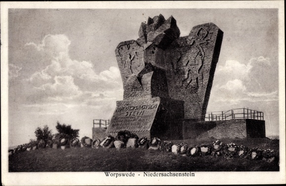 Postcard Worpswerde in Lower Saxony, Niedersachsenstein