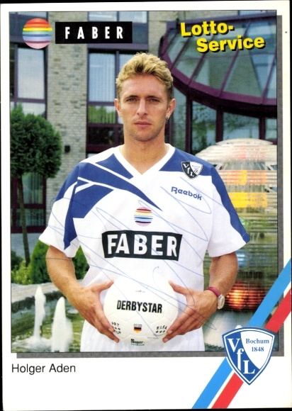 Autogrammkarte Fußballer Holger Aden, VfL Bochum, Autogramm