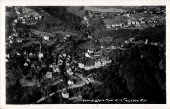 Postcard Volmarstein Wetter an der Ruhr, aerial photograph, inn Heinrich Schackmann