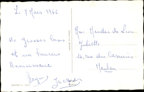 Artist Postcard Goumaine Bouret Faut pas qu'on arrive en ret...