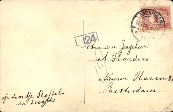 Postcard Groningen Netherlands, Central Station