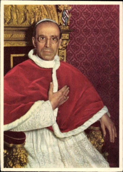 Postcard Pope Pius XII, Eugenio Maria Giuseppe Giovanni Pacelli