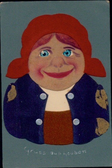 Stoff Postcard Leoben Styria, Woman, portrait