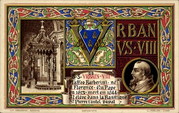 Artist Postcard Pope Urban VIII, Maffeo Barberini