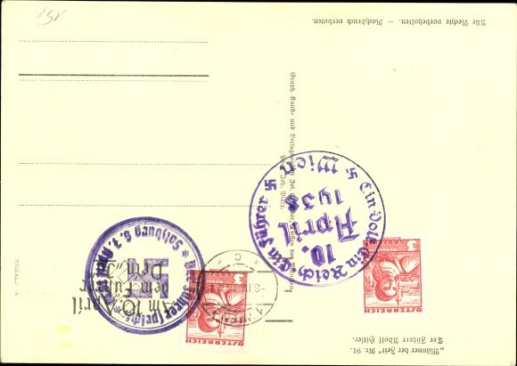 Postcard Führer and Reich Chancellor Adolf Hitler, portrait, Men of the Time No. 91