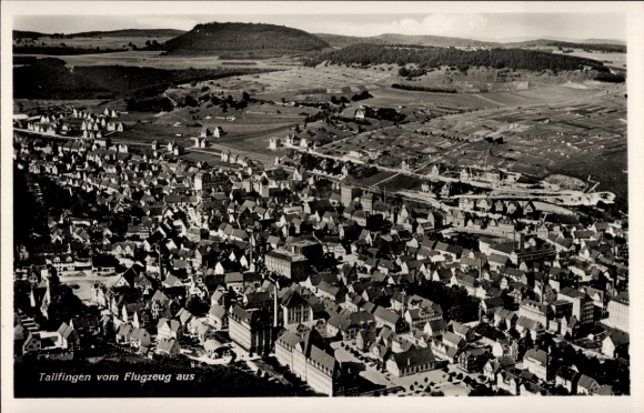 Postcard Tailfingen Albstadt in the Zollernalbkreis Württemberg, aerial photograph