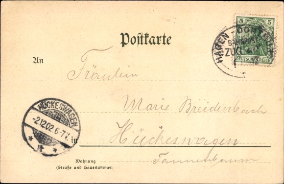 Postcard Hagen in the Westphalia Ruhr area, pastry shop and café Tigges