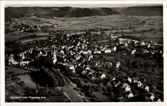 Postcard Gaildorf am Kocher Württemberg, aerial photograph