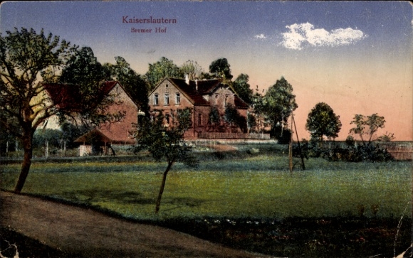 Ak Kaiserslautern in der Pfalz,  Bremer Hof, Landschaft mit Bäumen und einem Gebäude