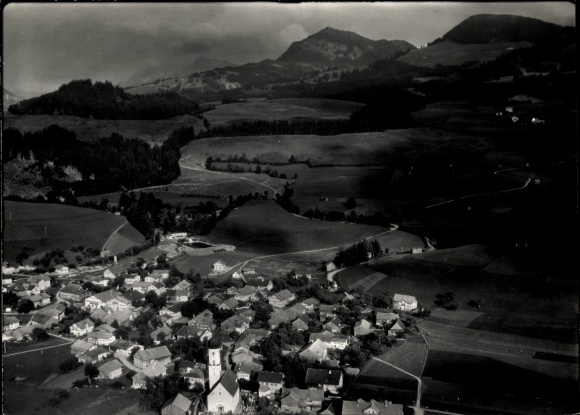 Photo of the old town of Sonthofen in the Allgäu, aerial photograph