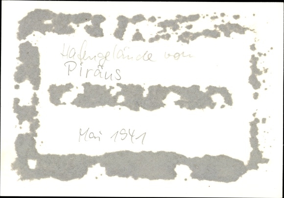 Photo Heinrich Hoffmann, Port of Piraeus, war damage, WWII, May 1941