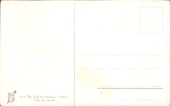Song Artist Postcard Boettcher, Hans, On the Swabian Railway, Station