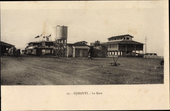 Postcard Djibouti Djibouti, La Gare, Bahnhof