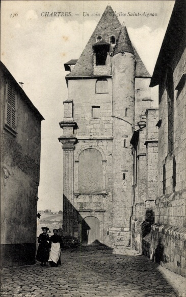 Ak Chartres Eure et Loir, een deel van de kerk van Saint-Aignan in Chartres