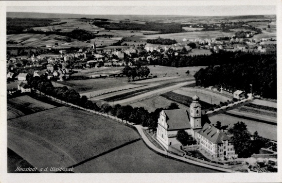 Ak Neustadt an der Waldnaab, Fliegeraufnahme
