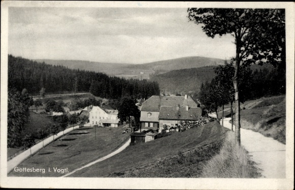 Postcard Gottesberg Tannenbergsthal in Vogtland, partial view