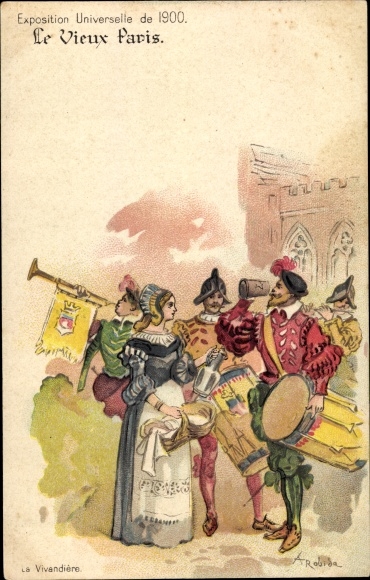 Künstler Litho Robida, A., Paris, Exposition Universelle de 1900, La Vivandiere