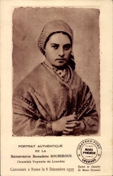 Postcard Bernadette Soubirous, nun, portrait