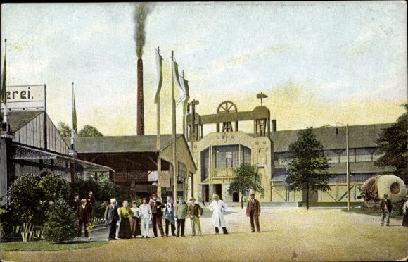 Ansichtkaart Zwickau in Saksen, handels- en industriële tentoonstelling 1906, machinehal, Klippelsack, kaart 76