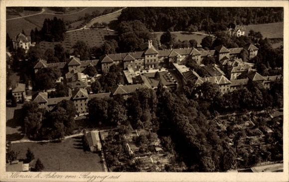 Postcard Illenau Achern in Baden Black Forest, aerial photograph